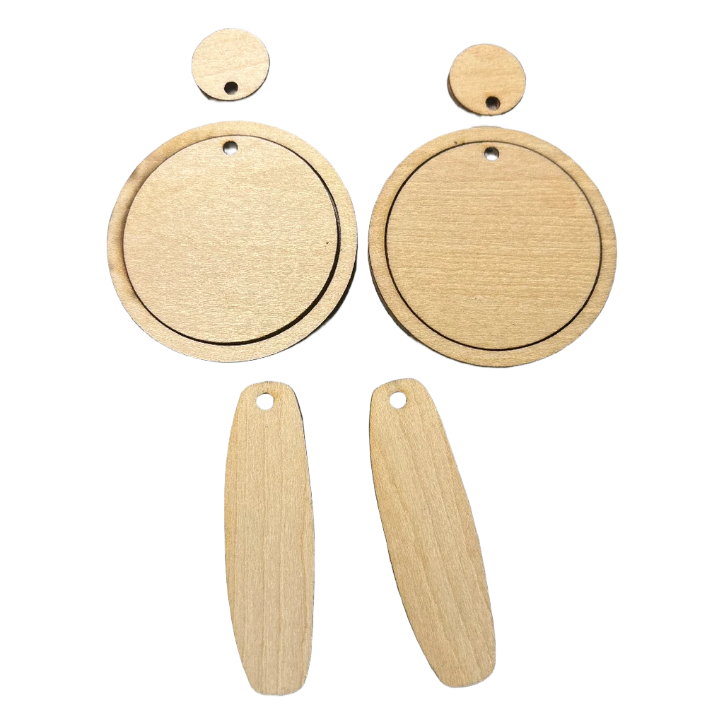 *Wood Earring Blanks Circles & Small Earrings