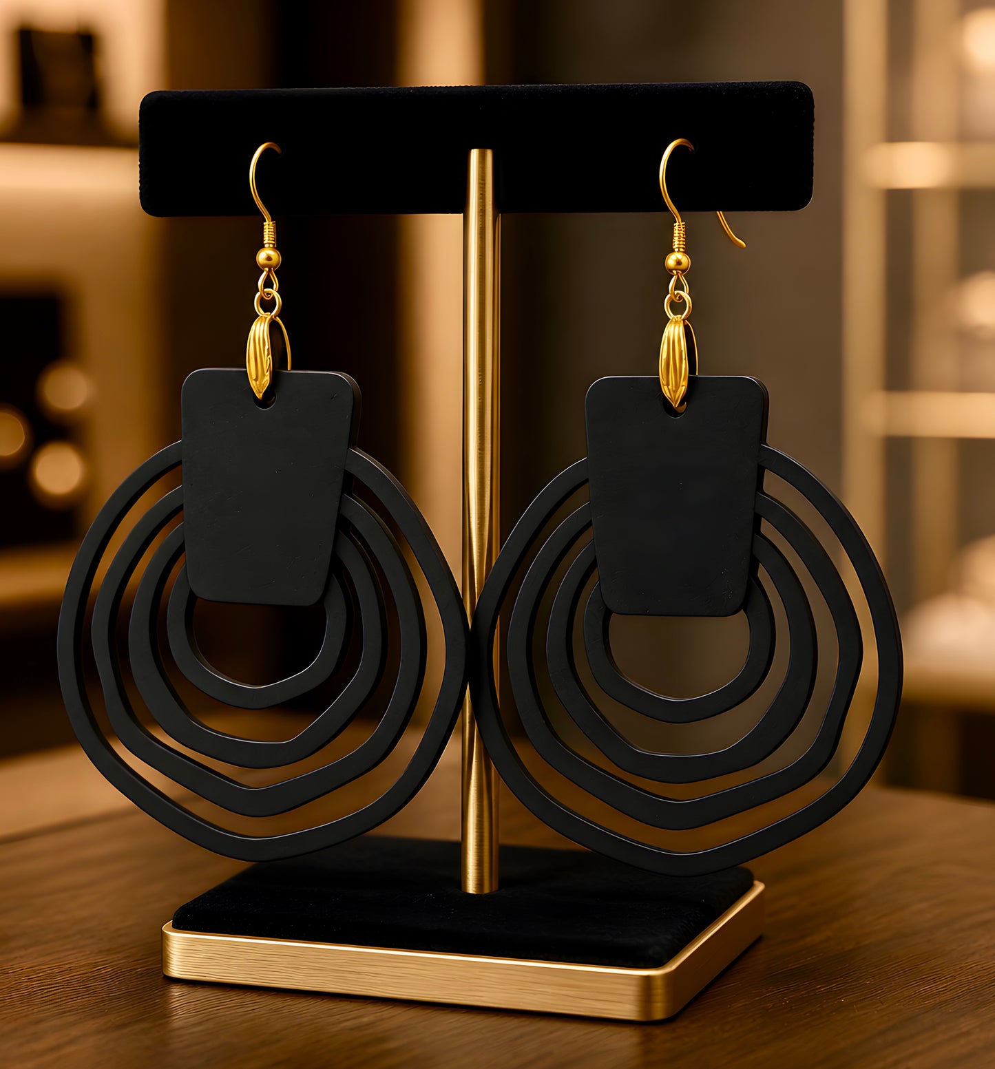 **Laser Cut Wood Earrings