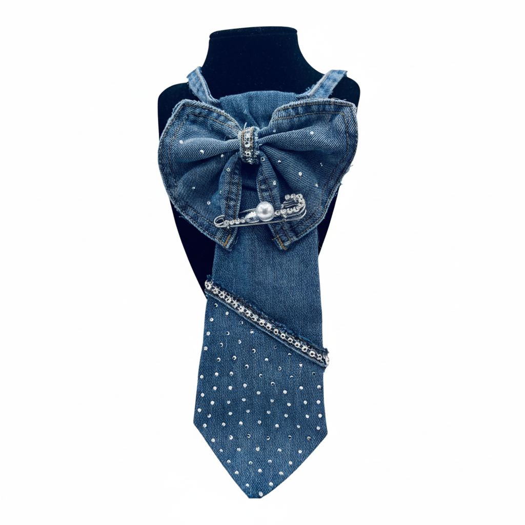 Upcycled Denim Bow Junktie (Copy)