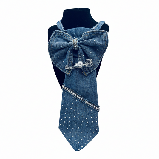 Upcycled Denim Bow Junktie (Copy)